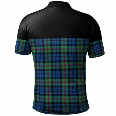 Scottish Baird Ancient Clan Tartan Polo Shirt - Horizontal Style Back Side Tartan Plaid