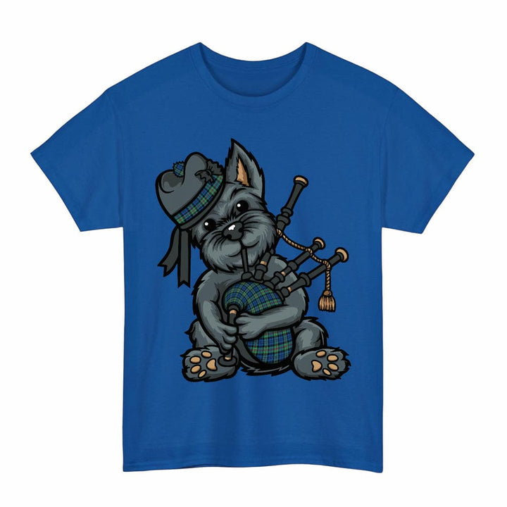 Scottish Baird Ancient Clan Tartan Terrier Bagpipes T-Shirt Tartan Plaid Royal Color