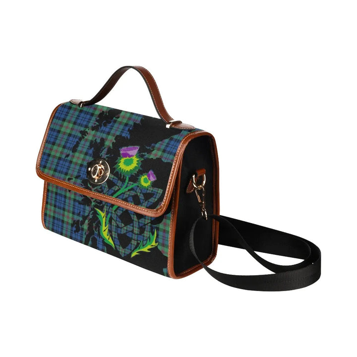 Scottish Baird Ancient Clan Tartan Waterproof Canvas Bag With Thistle Tartan Plaid 4