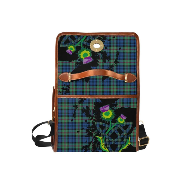 Scottish Baird Ancient Clan Tartan Waterproof Canvas Bag With Thistle Tartan Plaid 6