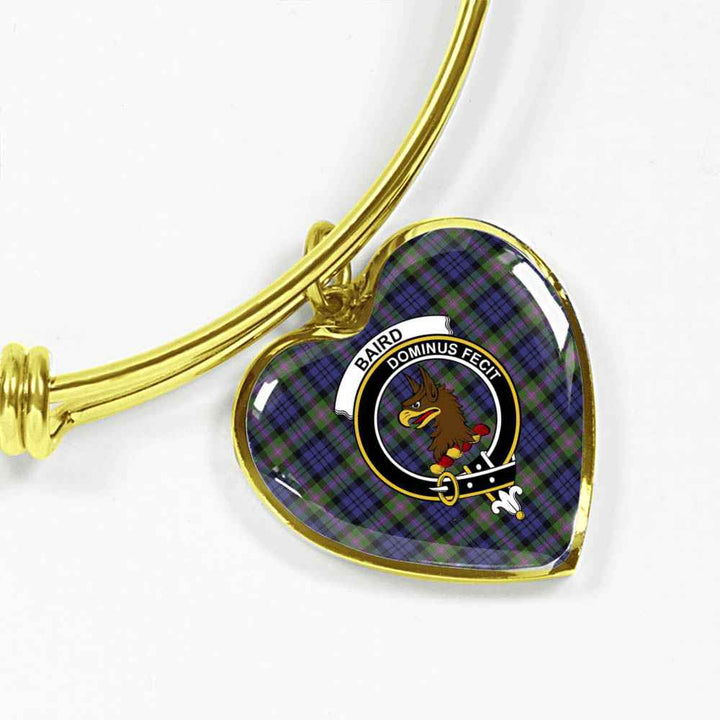 Scottish Baird Clan Crest Tartan Bangle Heart Tartan Plaid 2