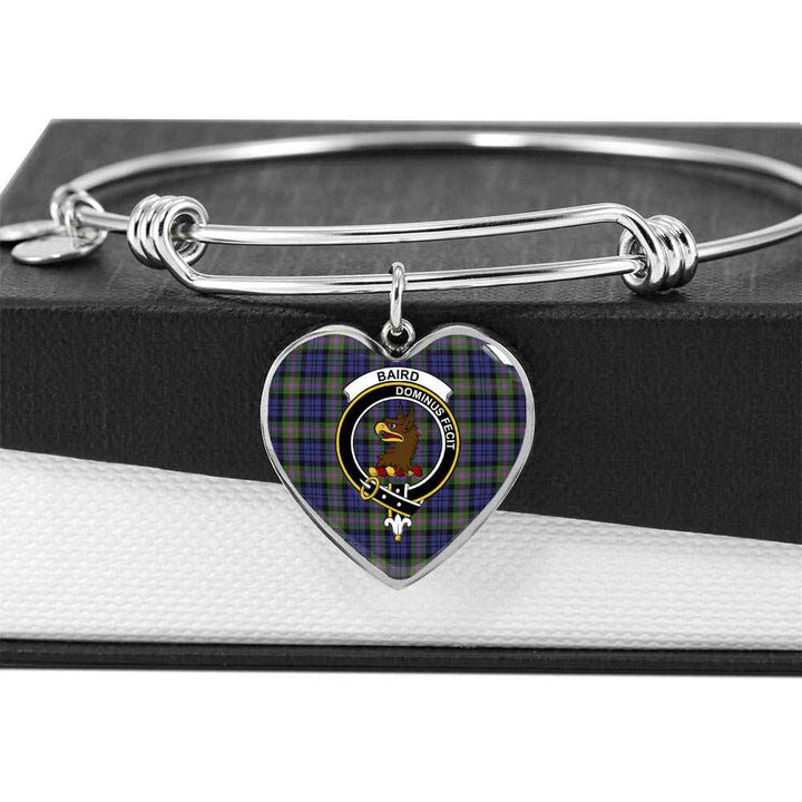 Scottish Baird Clan Crest Tartan Bangle Heart Tartan Plaid 5