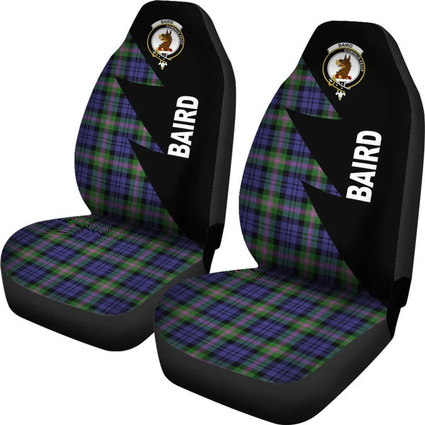 Scottish Baird Clan Crest Tartan Car Seat Covers - Flash Style 2