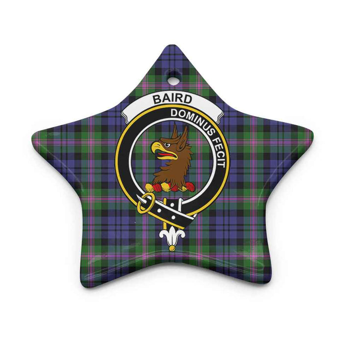 Scottish Baird Clan Crest Tartan Ceramic Ornament Star Shape Tartan Plaid