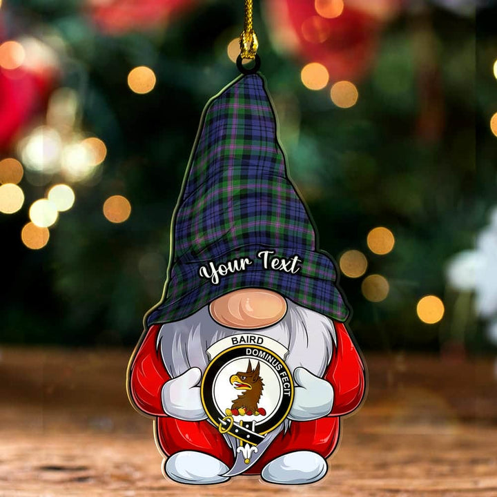 Scottish Baird Clan Crest Tartan Christmas Gnome Ornament Custom Personalized Tartan Plaid 2