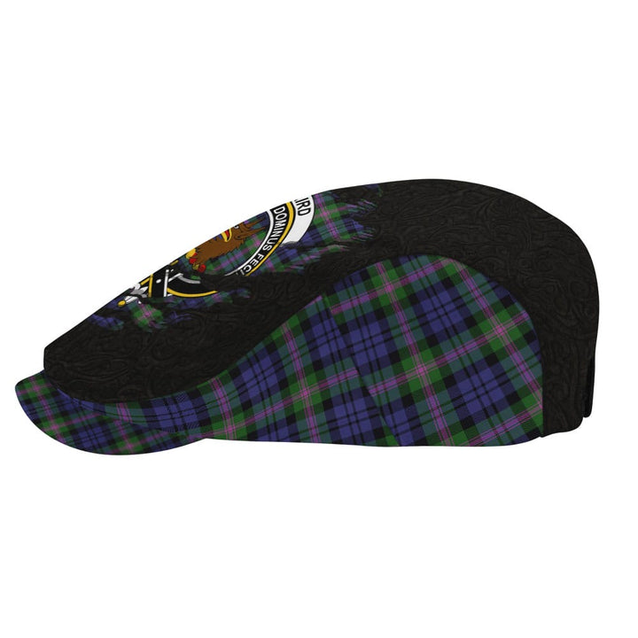 Scottish Baird Clan Crest Tartan Flat Cap - Scratch Style Tartan Plaid 3