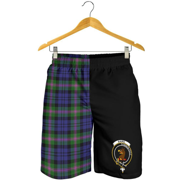 Scottish Baird Clan Crest Tartan Half of Me Men's Shorts