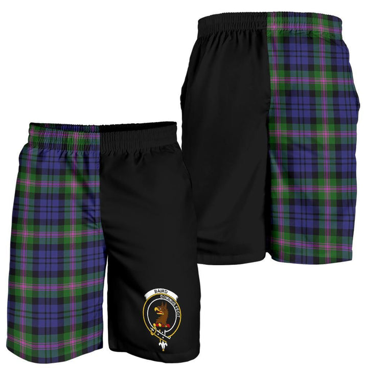 Scottish Baird Clan Crest Tartan Half of Me Men's Shorts
