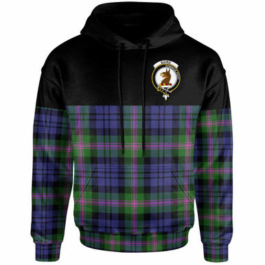 Scottish Baird Clan Crest Tartan Hoodie - Horizontal Style Front Side Tartan Plaid