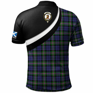 Scottish Baird Clan Crest Tartan Polo Shirt - Scotland Forever Style Back Side Tartan Plaid