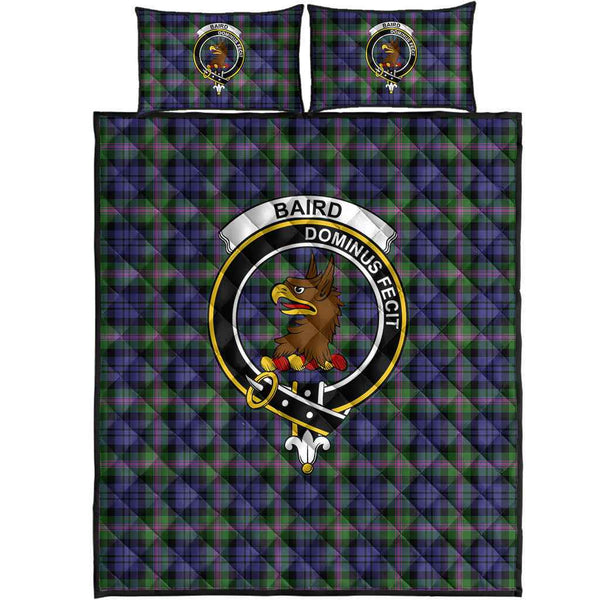 Scottish Baird Clan Crest Tartan Quilt Bed Set Tartan Plaid 1