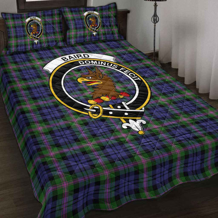 Scottish Baird Clan Crest Tartan Quilt Bed Set Tartan Plaid 2