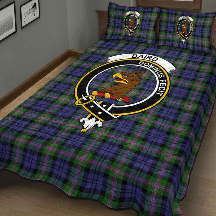 Scottish Baird Clan Crest Tartan Quilt Bed Set Tartan Plaid 3
