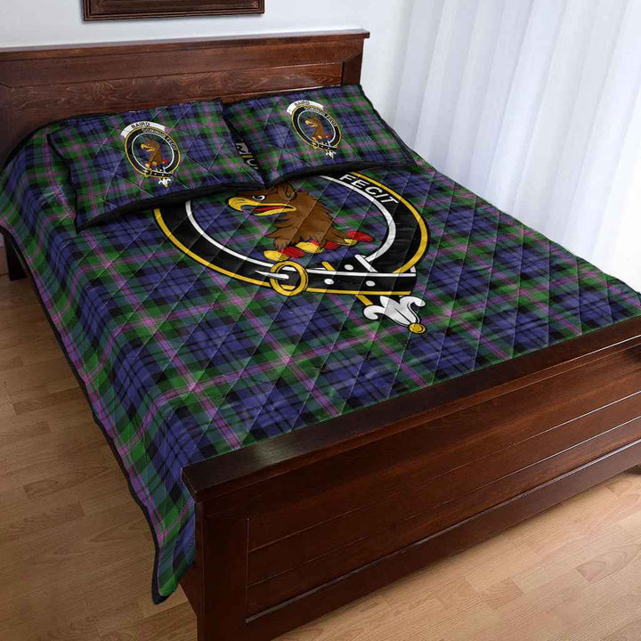 Scottish Baird Clan Crest Tartan Quilt Bed Set Tartan Plaid 4