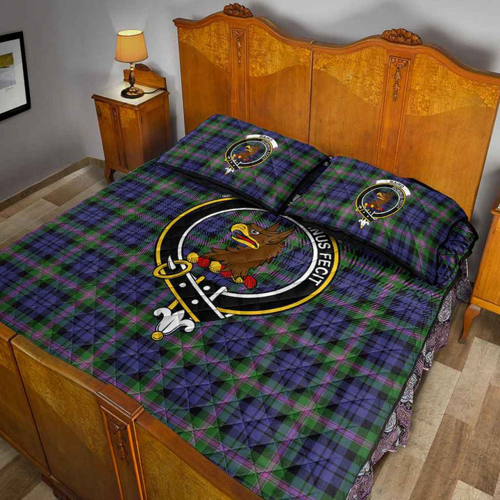 Scottish Baird Clan Crest Tartan Quilt Bed Set Tartan Plaid 5