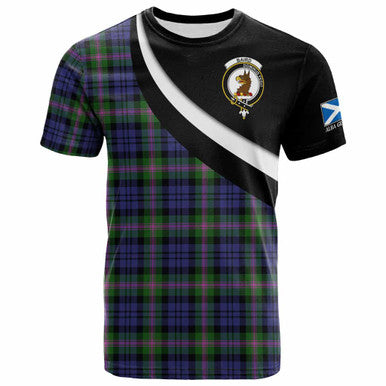 Scottish Baird Clan Crest Tartan T-Shirt - Scotland Forever Style Front Side Tartan Plaid