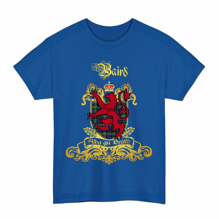 Scottish Baird Clan Tartan Lion Rampant of Scotland T-Shirt Tartan Plaid Royal Color