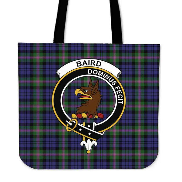 Scottish Baird Modern Clan Crest Tartan Tote Bag Tartan Plaid