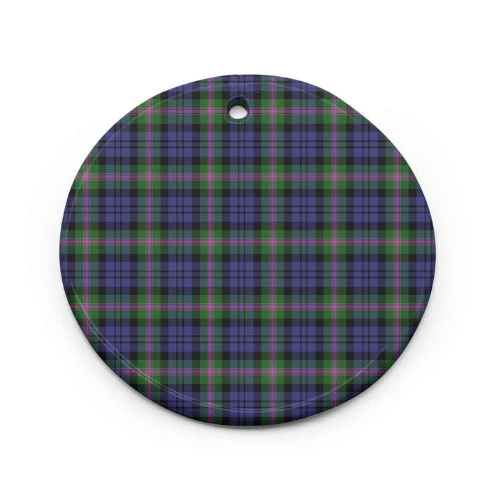 Scottish Baird Modern Clan Tartan Ceramic Ornament Circle Shape Tartan Plaid