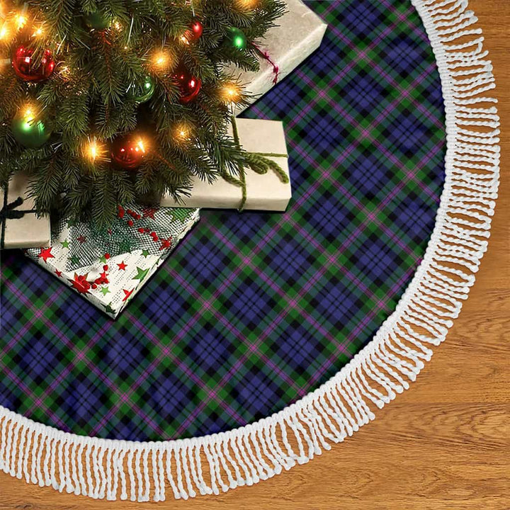 Scottish Baird Modern Clan Tartan Christmas Tree Skirt Tassels 2 Tartan Plaid