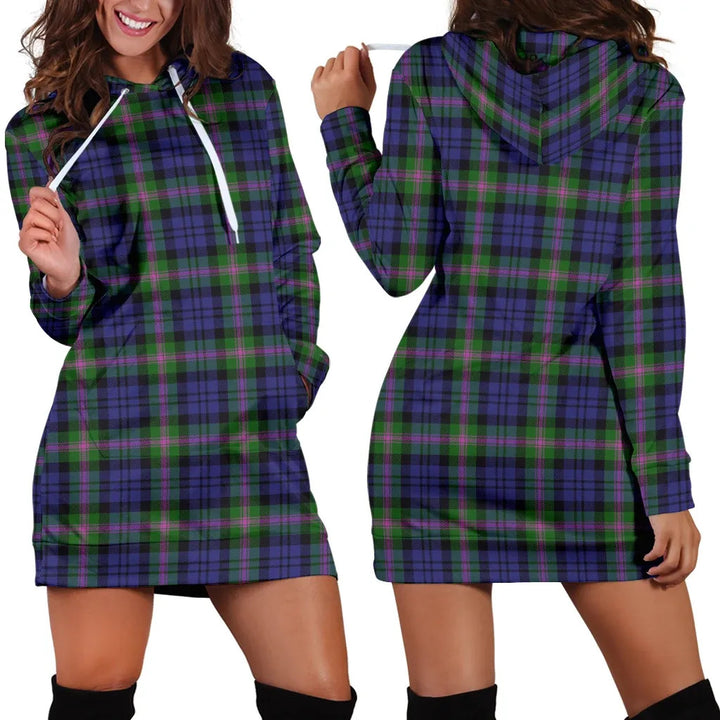 Scottish Baird Modern Clan Tartan Hoodie Dress