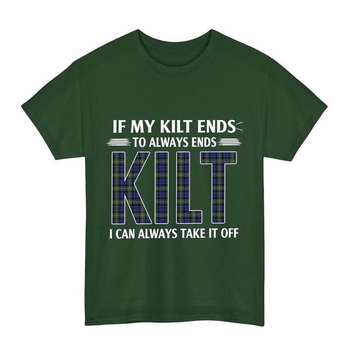 Scottish Baird Modern Clan Tartan Kilt Pride T-Shirt Tartan Plaid Forest Green Color