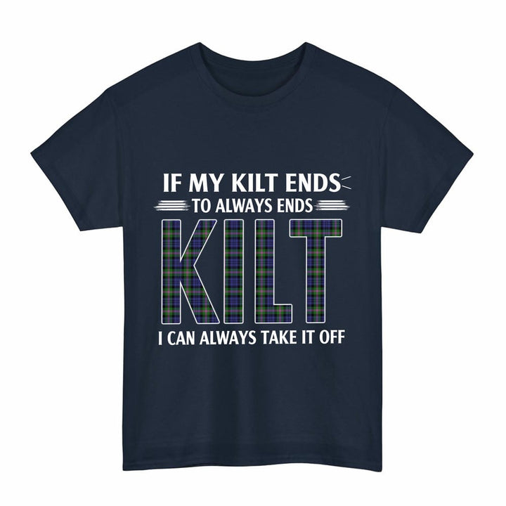 Scottish Baird Modern Clan Tartan Kilt Pride T-Shirt Tartan Plaid Navy Color