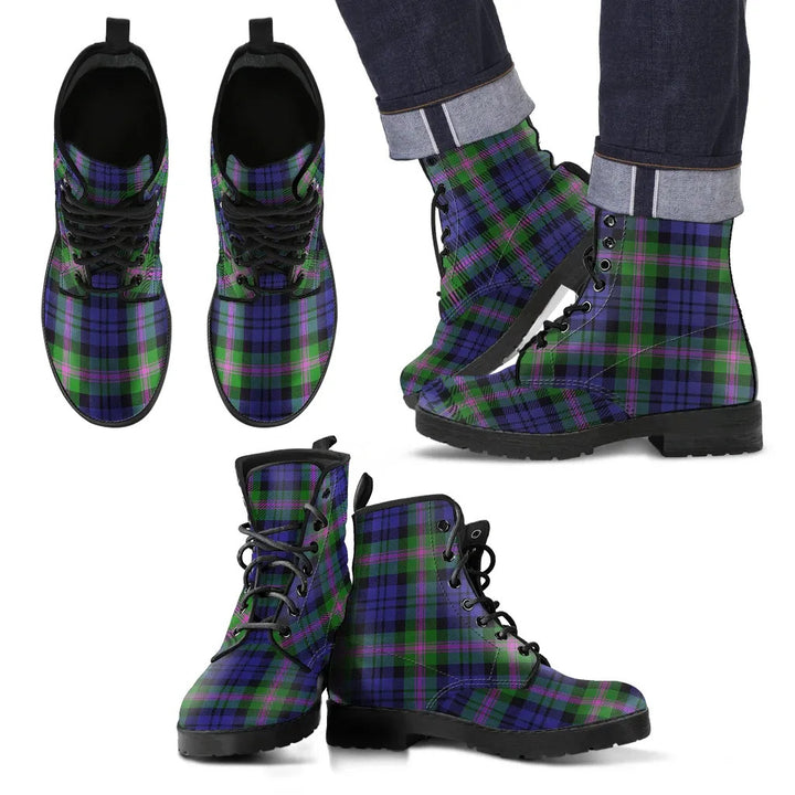 Scottish Baird Modern Clan Tartan Leather Boots
