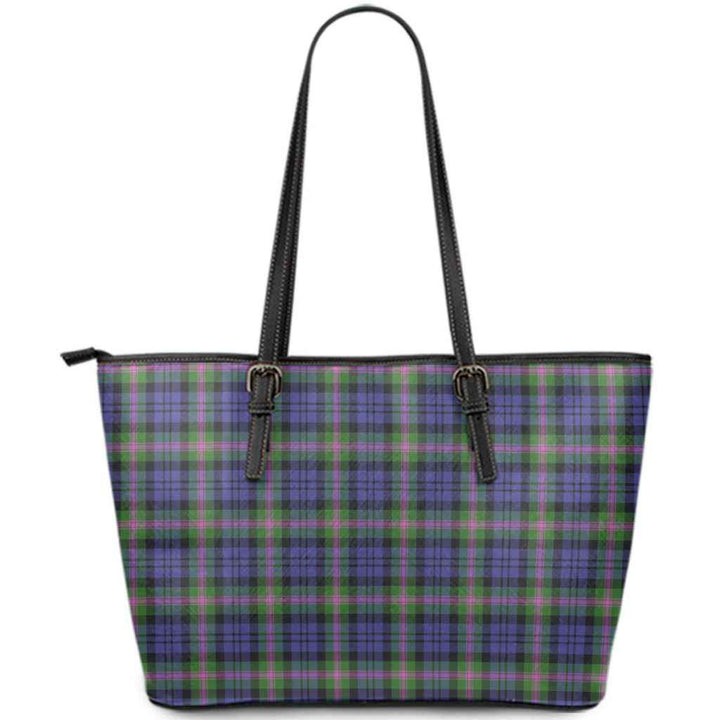 Scottish Baird Modern Clan Tartan Leather Tote Tartan Plaid