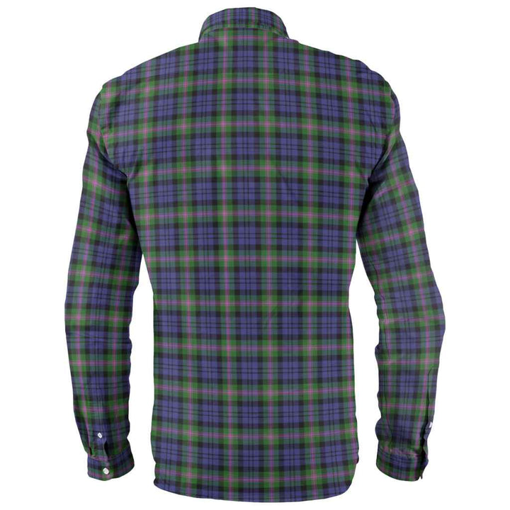 Scottish Baird Modern Clan Tartan Long Sleeve Shirt Back Side Tartan Plaid