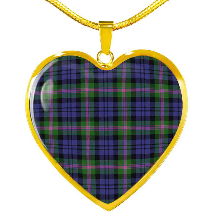 Scottish Baird Modern Clan Tartan Necklace Heart Tartan Plaid 2