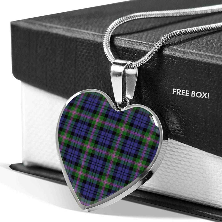 Scottish Baird Modern Clan Tartan Necklace Heart Tartan Plaid 5