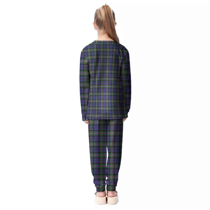 Scottish Baird Modern Clan Tartan Pajama Set Kid Back Side Tartan Plaid