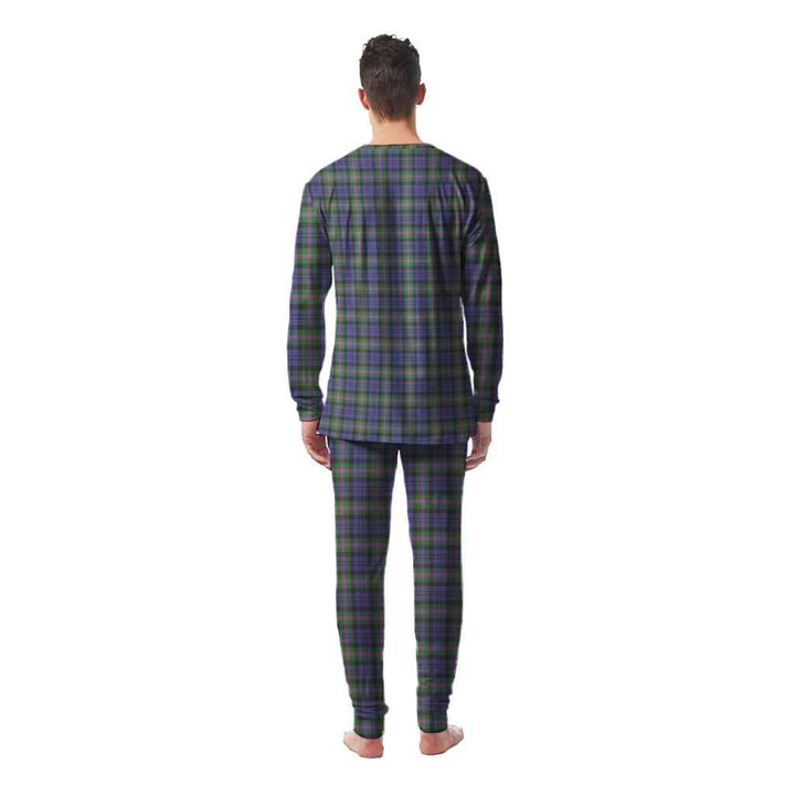 Scottish Baird Modern Clan Tartan Pajama Set Men Back Side Tartan Plaid
