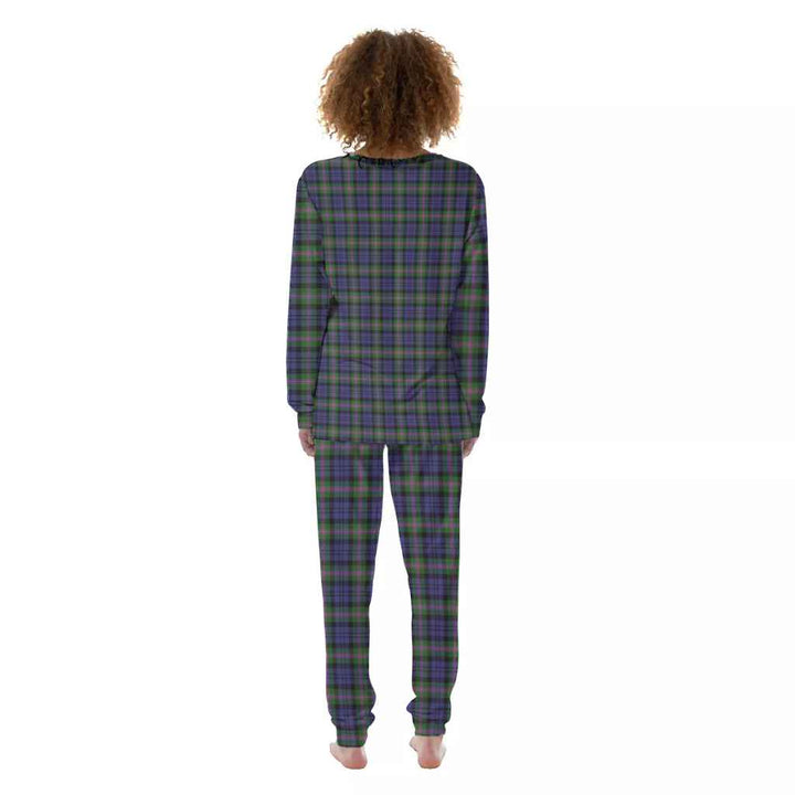 Scottish Baird Modern Clan Tartan Pajama Set Women Back Side Tartan Plaid