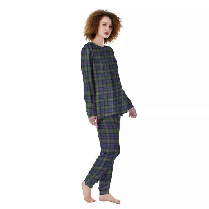 Scottish Baird Modern Clan Tartan Pajama Set Women Front Side Tartan Plaid