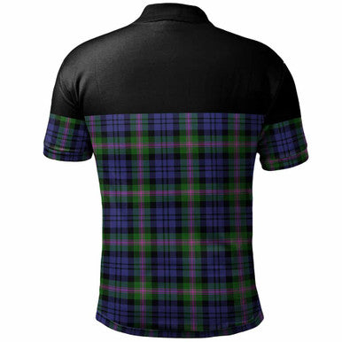 Scottish Baird Modern Clan Tartan Polo Shirt - Horizontal Style Back Side Tartan Plaid