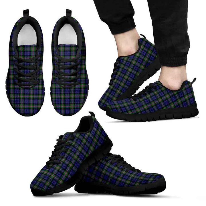 Scottish Baird Modern Clan Tartan Sneakers Black Sole Tartan Plaid