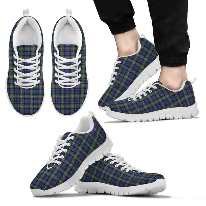 Scottish Baird Modern Clan Tartan Sneakers White Sole Tartan Plaid