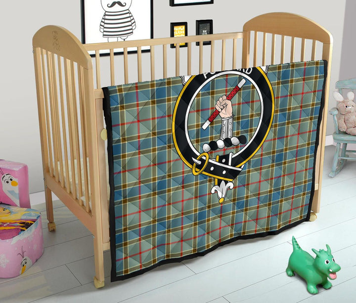 Scottish Balfour Blue Clan Crest Tartan Quilt Tartan Plaid 13