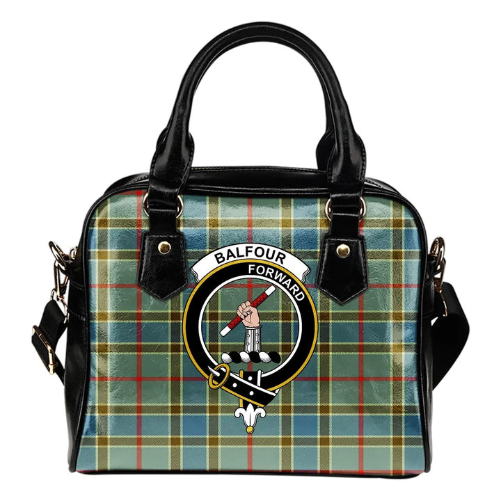 Scottish Balfour Blue Clan Crest Tartan Shoulder Handbag Tartan Plaid 1
