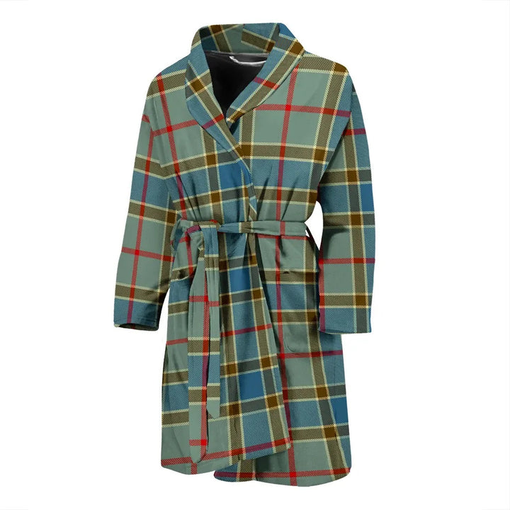 Scottish Balfour Blue Clan Tartan Bathrobe 1