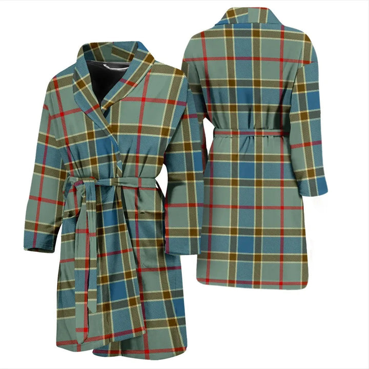 Scottish Balfour Blue Clan Tartan Bathrobe 3