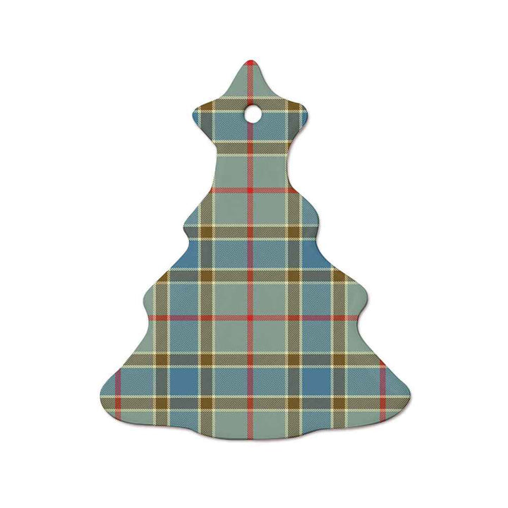 Scottish Balfour Blue Clan Tartan Ceramic Ornament  Tree Shape Tartan Plaid