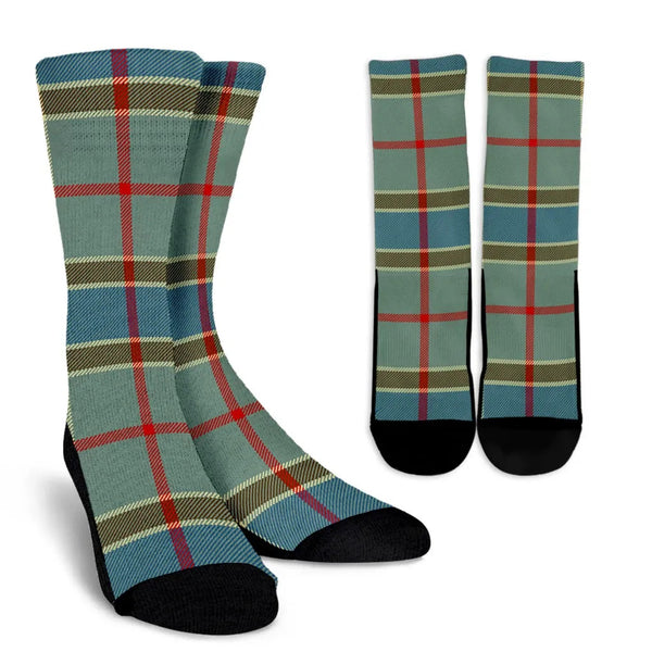 Scottish Balfour Blue Clan Tartan Crew Socks