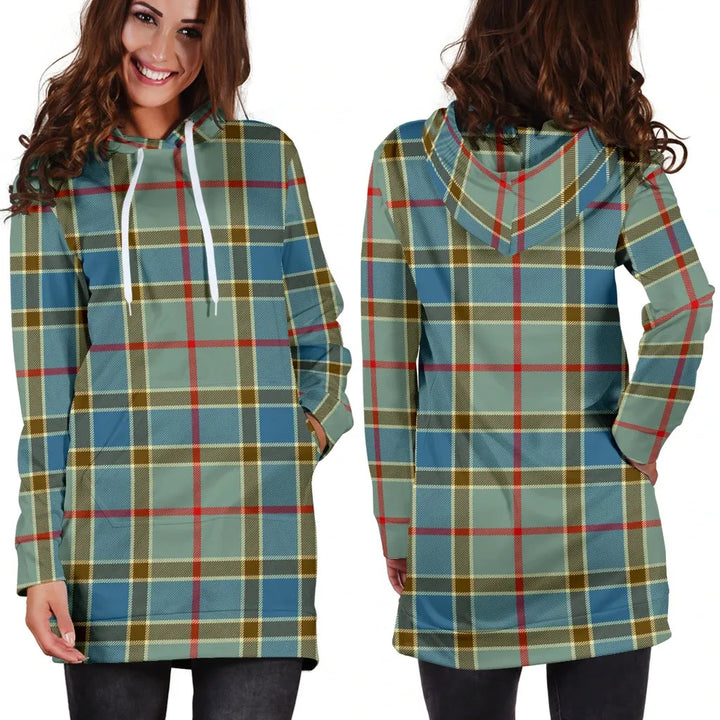 Scottish Balfour Blue Clan Tartan Hoodie Dress