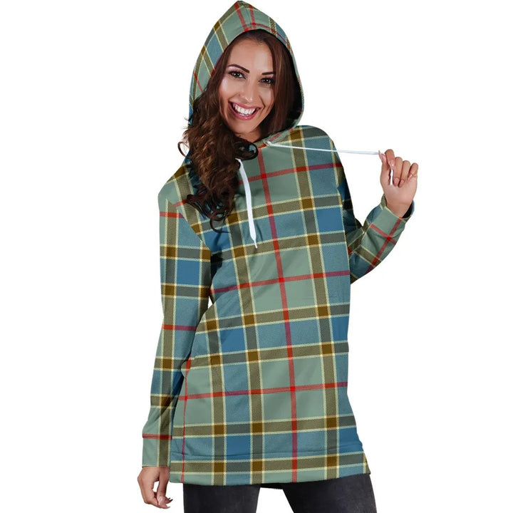 Scottish Balfour Blue Clan Tartan Hoodie Dress