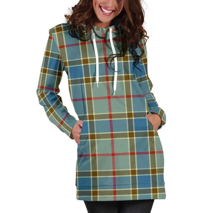 Scottish Balfour Blue Clan Tartan Hoodie Dress