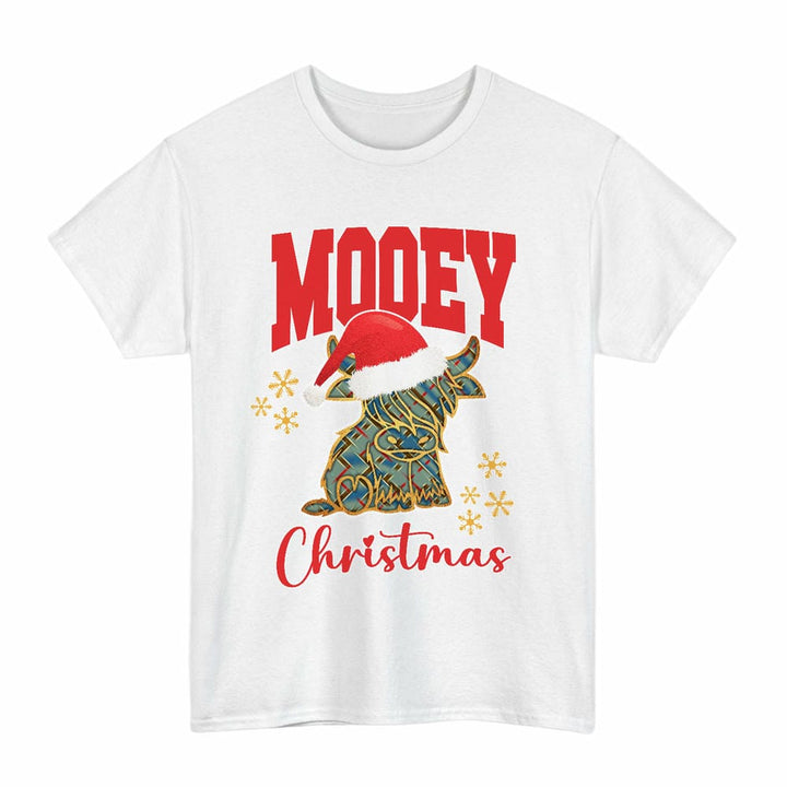 Scottish Balfour Blue Clan Tartan T-Shirt - Mooey Christmas Tartan Plaid White Color