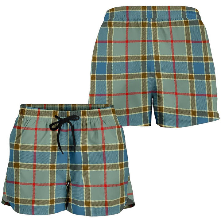 Scottish Balfour Blue Clan Tartan Women Shorts